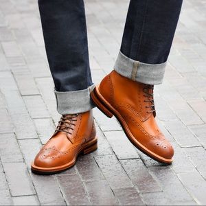 Beckett Simonon Nolan Brogue Boots in Tan